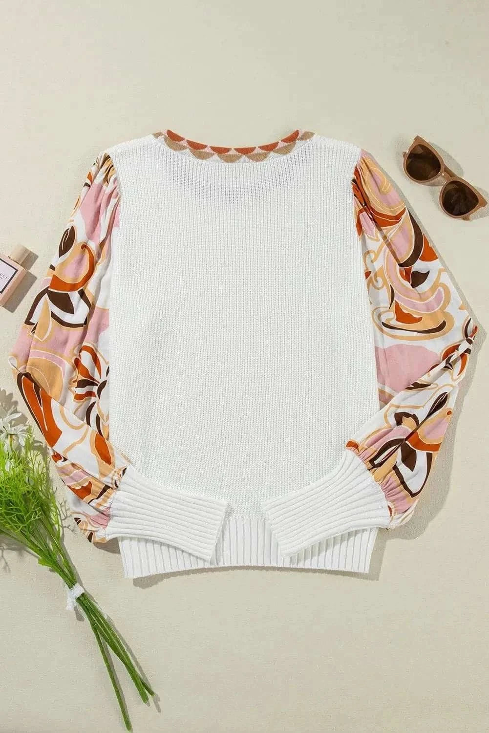 Chic lantern sleeve knit top - Love Salve